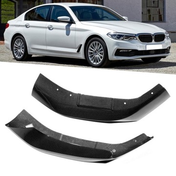 Пара накладок на сплиттер переднего бампера, сухое волокно 6T.