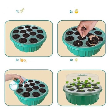 ЛОТКИ ДЛЯ РАЗМНОЖЕНИЯ СЕМЯН, САДОВЫЕ ЛОТКИ ДЛЯ ПРОРАЩЕНИЯ, 5 ШТ., 65 КЛЕТОК.