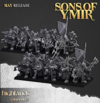 Dwarf Rangers - Highlands Miniatures - 20 modeli