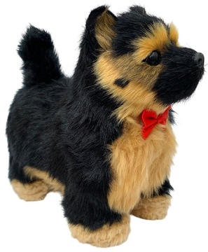 Интерактивная собака на батарейках, гуляет, лает, черный волкодав