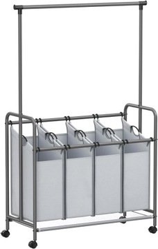 LUX KOSZ NA PRANIE ORGANIZER 4 KOMORY DO SEGREGACJI Z WIESZAKIEM 200L SN