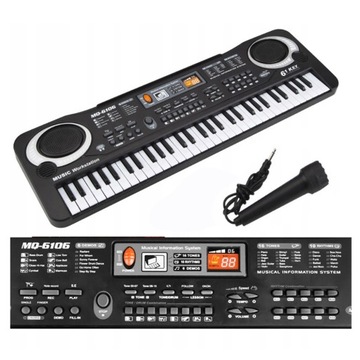 ELEKTRYCZNY KEYBOARD PIANINO DLA DZIECI MIKROFON