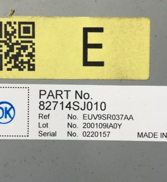 0220157 JINÉ MODUL 2.5 AWD SK9 136 2020 SUBARU FORESTER V (SK_)