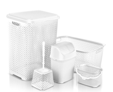 Kosz na pranie Clever Clean 100l biały