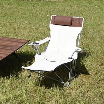 Portable Fishing Camping Seat Side Pockets beige