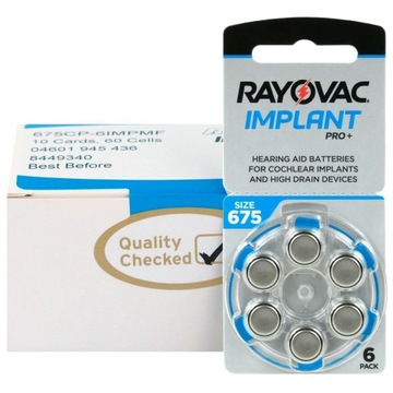 BATERIE - RAYOVAC 675 IMPLANT PRO+ PUDEŁKO 60szt
