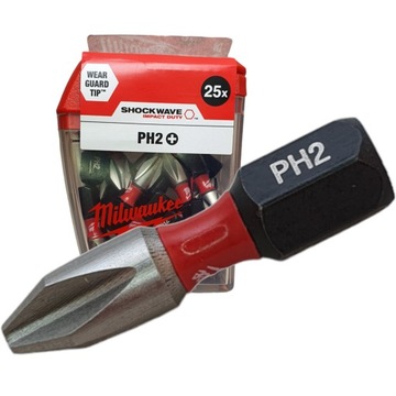 Milwaukee Bit Końcówka udarowa Shockwave PH2x25mm 1szt