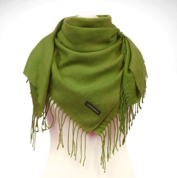 ШАРФ ЖЕНСКИЙ КАШЕМИРОВЫЙ, 1 ШТ., БУТЫЛОЧНО-ЗЕЛЕНЫЙ