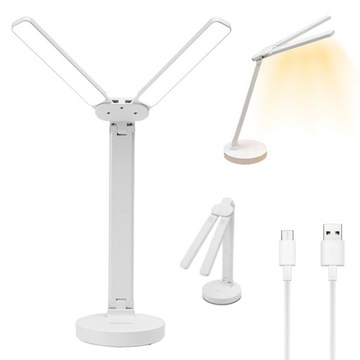 LAMPA BIURKOWA LED SKŁADANA LAMPA STOŁOWA LED 3 KOLORÓW