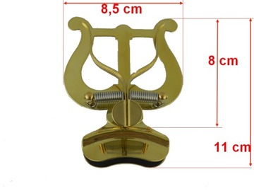 Лира-труба ПКМ большая, 2 зажима, латунь, с чашей