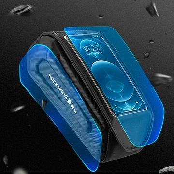 ROCKBROS BIKE BAG BAG 1,7 Л ВОДОНЕПРОНИЦАЕМЫЙ ЧЕХОЛ ДЛЯ ТЕЛЕФОНА В РАМКЕ