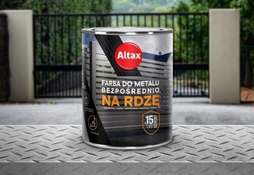 ALTAX EMALIA DO METALU CZARNY PÓŁMAT 0,75L