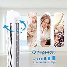 Вентилятор колонный Aigostar 330100QRV, белый