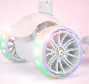 ТРЕХКОЛЕСНЫЙ СКУТЕР С СИДЕНЬЕМ 5 В 1 СВЕТОДИОДНЫЕ КОЛЕСА