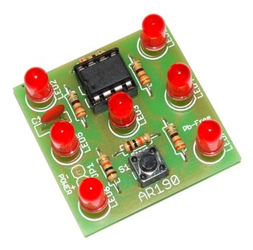 AR190/R Elektroniczna kostka do gry, czerwone LED kit DIY