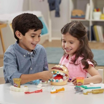 Play-Doh Dentist, развивающая игрушка, 10 инструментов, 6 тюбиков — идеальный подарок