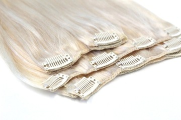 WŁOSY DOCZEPIANE CLIP IN 40cm NATURALNE MOVITO