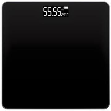 WAGA ŁAZIENKOWA KWADRATOWA ELEKTRONICZNA SZKLANA LCD KG
