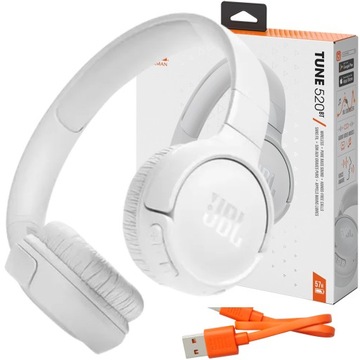 SŁUCHAWKI BEZPRZEWODOWE JBL NAUSZNE Z MIKROFONEM BLUETOOTH WYGODNE BIAŁE