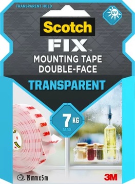 SCOTCH TASMA MONTAZOWA PRZEZROCZYSTA 19MMX5M