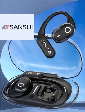 SŁUCHAWKI BEZPRZEWODOWE zauszne SANSUI w26 dwa mikrofony BLUETOOTH 5.4