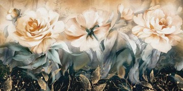 ФОТООБОИ ПО ИНДИВИДУАЛЬНОМУ РАЗМЕРУ ГРАФИКА ЦВЕТЫ листья