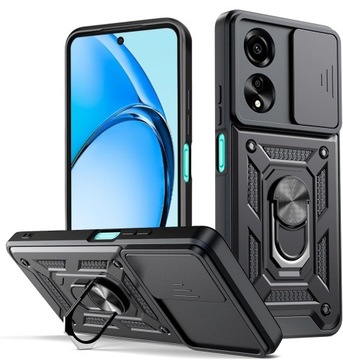 ETUI do OPPO A60 4G I PANCERNE SLIDE CASE RING 360 + SZKŁO OCHRONNE