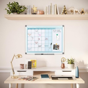 MAKEELLO Магнитная доска для сухого стирания, ежемесячный планировщик