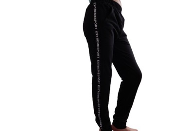 Spodnie dresowe młodzieżowe, lampas rozmiar 134