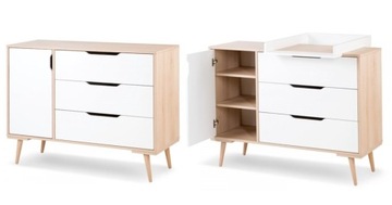 КЛУПШ СОФИ комод, бук-белый