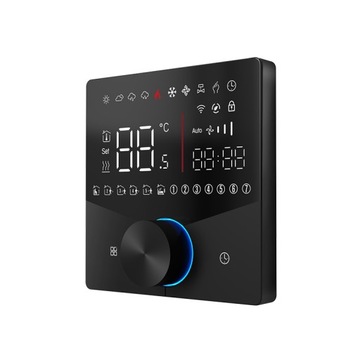 TUYA WiFi термостат с ручкой Электрический теплый пол 16А черный
