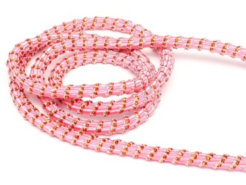 GUMKA okrągła DISCO 7mm 1M sznurek róż jasny
