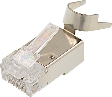 RJ45 EZ вилки STP прямоточные кат.6А кат.7 7А 10шт.