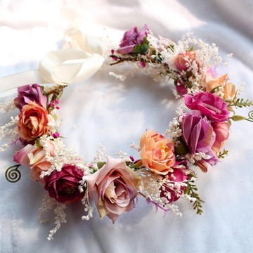 Цветочная повязка на голову Повязка для волос с лентой