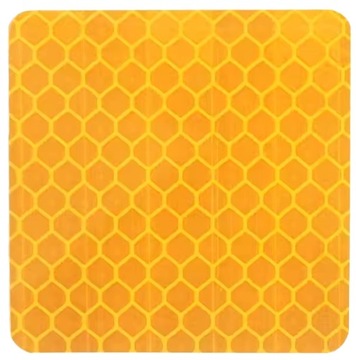 Лента самоклеящаяся светоотражающая контурная желтая 1м предупреждающая 5х5см