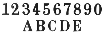 NUMER CYFRA litera NA DRZWI metalowa CZARNA 5 cm