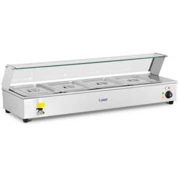 Bemar podgrzewacz elektryczny z kranem i osłoną 1800 W 4x GN 1/2 gł. 100 mm