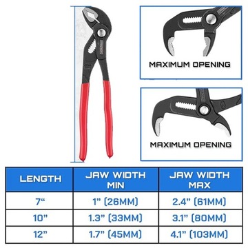 РЕГУЛИРУЕМЫЙ РЕГУЛИРУЕМЫЙ ГИДРАВЛИЧЕСКИЙ КЛЮЧ КОМБИНИРОВАННЫЕ ПЛОСКОГУБЦЫ 7 ДЮЙМОВ, МАЛЫЕ