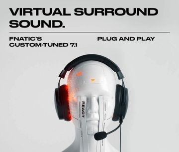 ИГРОВЫЕ НАУШНИКИ FNATIC GEAR REACT+ 7.1