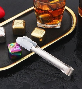 Металлические кубики Bartender для напитков виски, набор из 8 шт., серый футляр