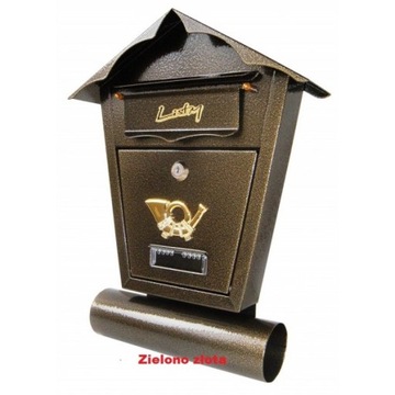 SKRZYNKA NA LISTY Z TUBĄ ZŁOTY SD1T 779 METALBUD