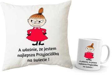 Poduszka + kubek dla PRZYJACIÓŁKI Mała Mi tekst