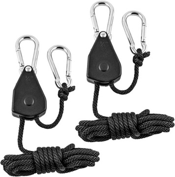 MOCNE regulowane wieszaki do lamp, max 68kg (komplet = 2szt.) do HPS, LED