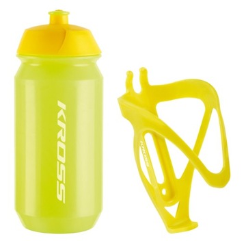 UCHWYT GRID KOSZYK ROWEROWY KROSS PURE BIDON 500ml ŻÓŁTY