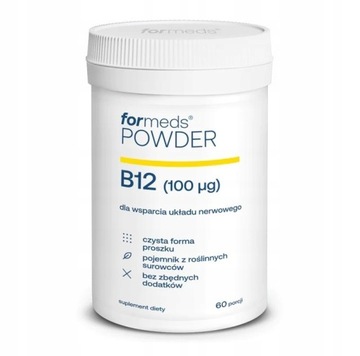 POWDER B12 60 PORCJI WITAMINA B12 W PROSZKU ODPORNOŚĆ ZMĘCZENIE | FORMEDS