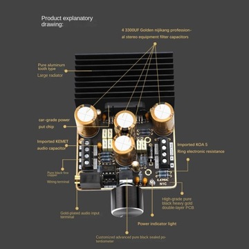 Плата усилителя мощности 7850 2X80 Вт, 2,1 канала A