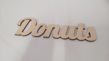 Napis Donuts sklejka Słodki Stół