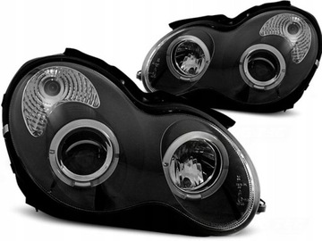 LAMPY MERCEDES C W203 00-04R RINGI LED BLACK