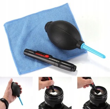 ZESTAW CZYSZCZĄCY DO APARATU OBIEKTYWU OPTYKI 9w1