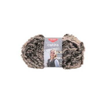 100g włóczka futerko Calista 08 brąz melanż